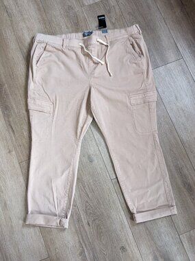 Torrid Pants Womens Safari Cargo Weekend Straight Pull On Stretch Twill 3X Short